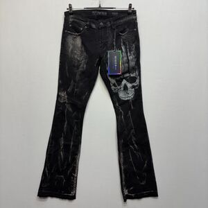 NWT Wornstar HEATHUNTER Denim Jeans Men Size 30 Skull Rock N Roll C074 -13
